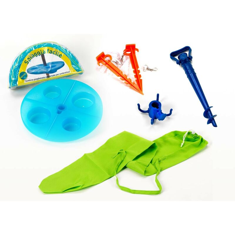 

Beachline - Kit accesorios playa punta sombrilla funda mesa Spiaggia Facile