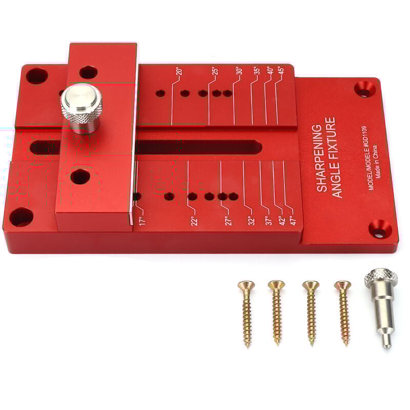 Insma - Kit accessoires affuteuse Fixation Guide d'affutage Alliage d'aluminium pour ciseaux à bois, lame de rabot, burin plat Fantablau