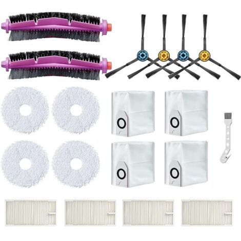 Kit accessoires de rechange pour aspirateur robot EUREKA J12 Ultra, 2 brosses principales, 4 filtres, 4 chiffons, 4 sacs à poussi