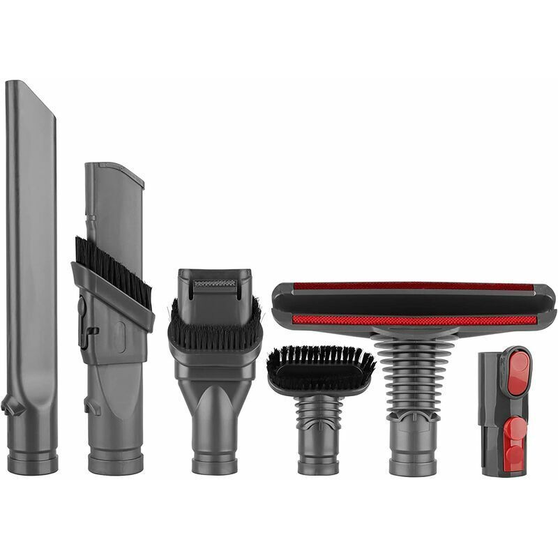 Ikodm - Kit Accessoires pour Aspirateur Dyson - Brosse - Avec Adaptateur - Total Clean - Pour Dyson V8 V7 V10 - Compatible avec Dyson V6 DC45 DC35