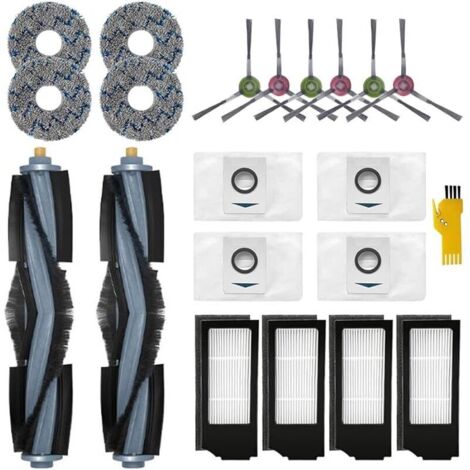 Kit accessoires pour ECOVACS DEEBOT X1e OMNI &amp X1 OMNI &amp X1 TURBO &amp X1+ Robot Aspirateur 20 Packs Brosses Roulantes,