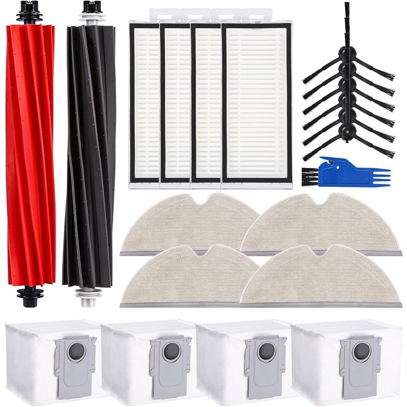 Kit accessoires pour Roborock Q8 Max+/Q8 Max/Q5 Pro+/Q5 Pro Aspirateur,Pièces de Rechange pour Roborock, 2 Brosse Principale, 4 HE