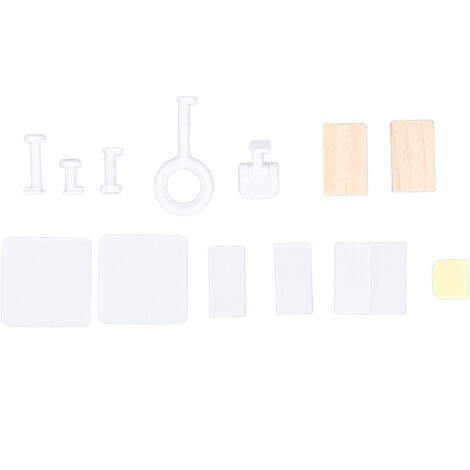 Kit Accessoires Smart Fingerbot avec Blocs Bois - Set Multifonction Poli d'Outils Prise Bouton pour Systèmes Domotique, 15g/0.53oz, Plastique, 6 Adhésifs+2 Blocs Bois+5 Embouts