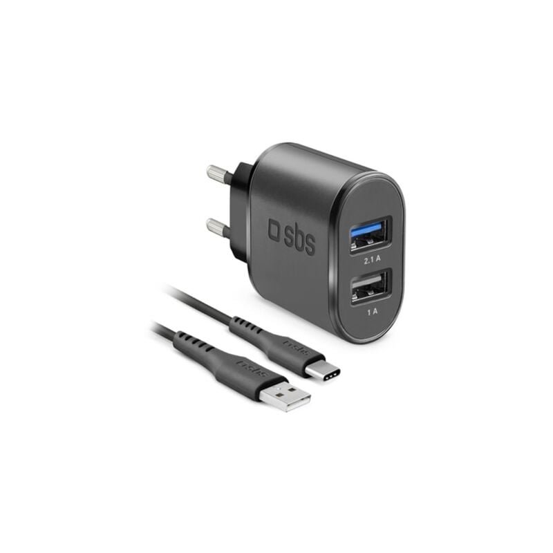Chargeur secteur Kit voyage USB de recharge avec câble de type C