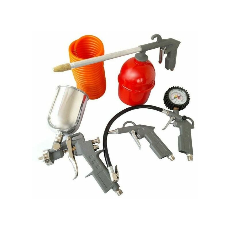 Image of Topolenashop - kit accessori compressore aria compressa aerografo set 5 pz soffiaggio