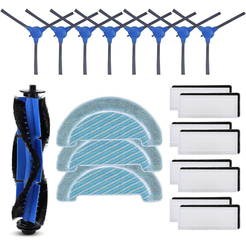 Kit accessori di ricambio per Cecotec Conga 1090 (1 cepillo principale, 8 cepilli laterali....)