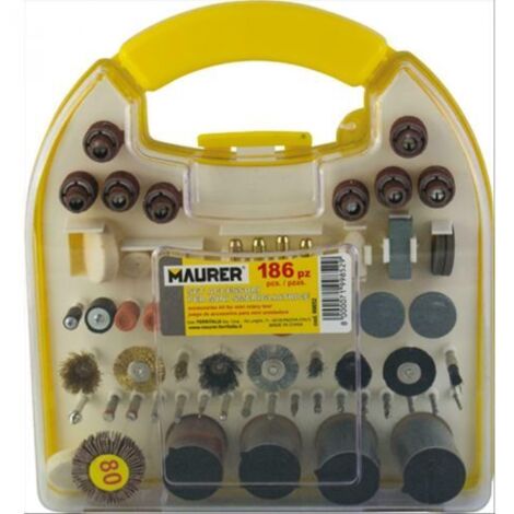 KIT ACCESSORI MAURER PER SMERIGLIATRICE DREMEL MINI CONFEZIONE 186 PZ (35091)