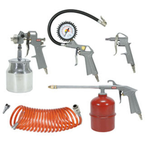Kit accessori per compressore 5 pz valex pistola manometro aerografo
