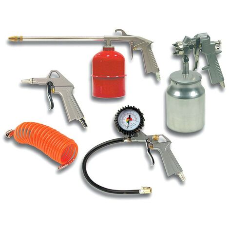 KIT ACCESSORI COMPRESSORE 8 pezzi Pistole Aerografi Conf 1