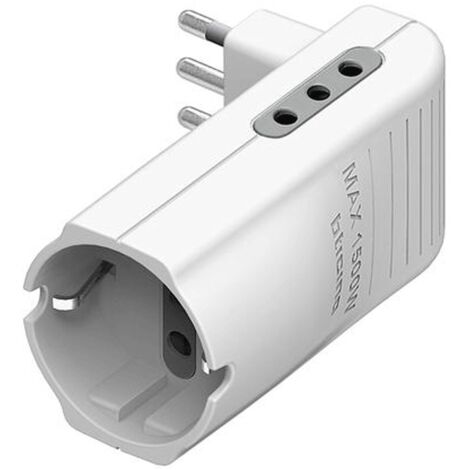 Kit - adaptador de rincÓn 2 prese 10a + 1 adaptador presa p30 white color s3615de