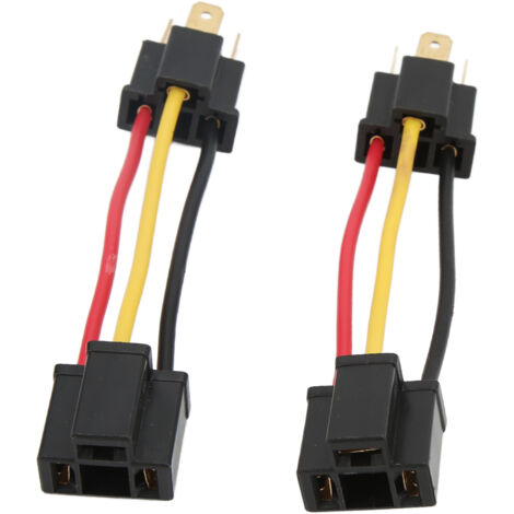 Kit adaptador para portalámparas de faros delanteros H4 (2 adaptadores), conversión LED sin soldadura, compatible con bombillas H4656 y H6052.