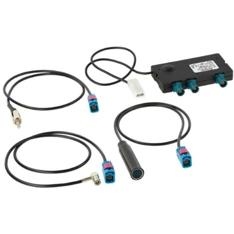 Kit Adaptateur antenne amplifie Splitter AM FM - DAB DAB+ fakra Male universel