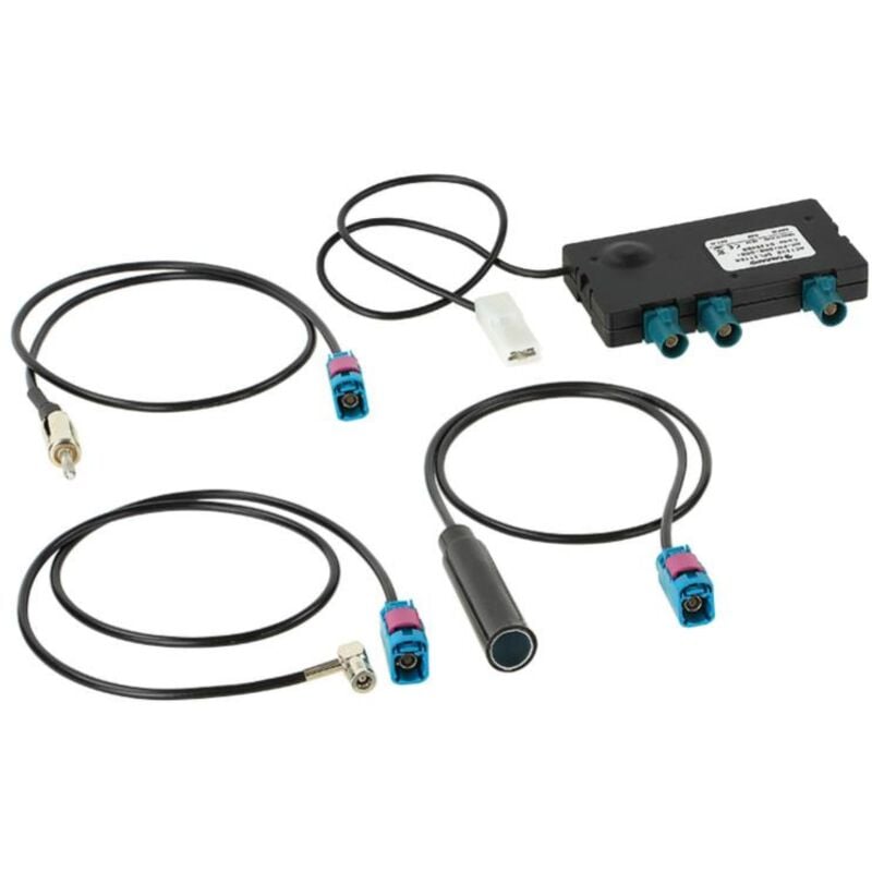 Kit Adaptateur antenne amplifie Splitter am fm - dab dab+ fakra Male universel