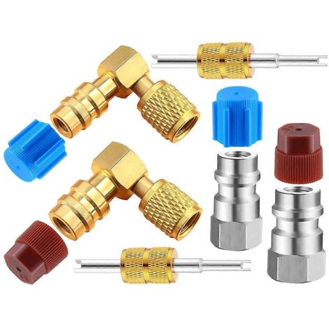 Kit adaptateur de conversion pour raccords de climatisation R12 vers R134A, vanne à raccord rapide