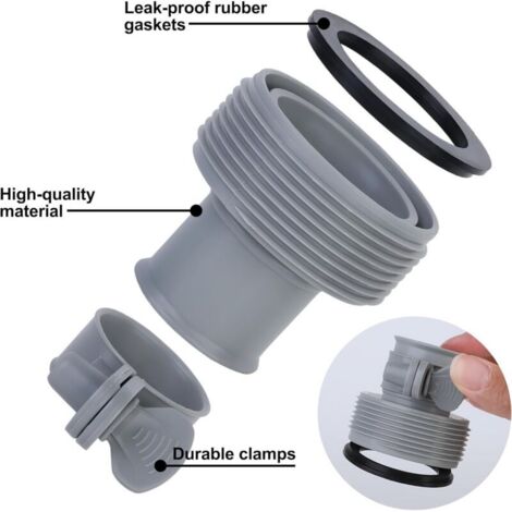 Kit adaptateur de tuyau de pompe à eau de mer et de filtre de système INTEX 1,25 pouce (type B), très efficace et étanche, adapté au raccordement de systèmes d'eau de mer dans les piscines, les spas e