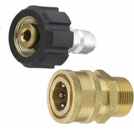 Kit Adaptateur Pour Laveuse Haute Pression Quotidien - Kit De Connexion Rapide - Métrique M22 - 15 Mm - Pivotant Femelle Vers Raccord Mâle M22 - 5000 Psi