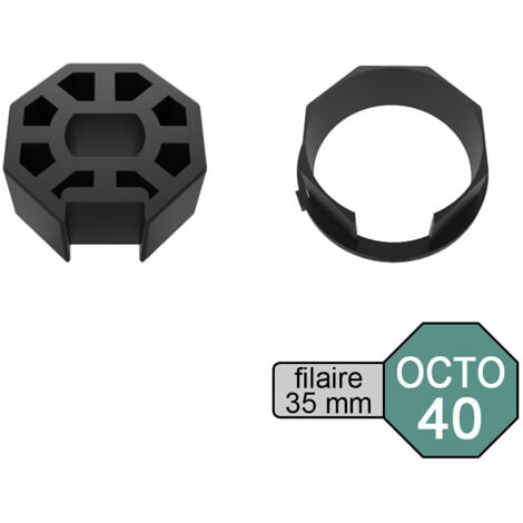 HXADECO Kit adaptateur pour moteur de volet roulant filaire Ø 35 mm dans tube OCTO Ø 40 mm