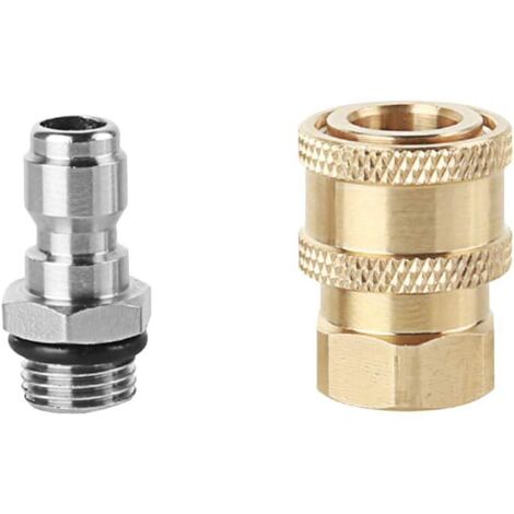 Kit adaptateur pour nettoyeur haute pression M14, 1/4 pouce, raccord rapide, douille de raccordement, raccord rapide, bouchon