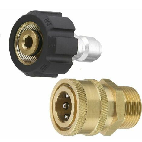 Kit adaptateur pour nettoyeur haute pression M22, connexion rapide avec pression jusqu'à 5000 PSI.