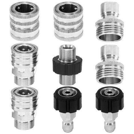 Kit adaptateur pour nettoyeur haute pression, raccord rapide M22 vers 3/8 pouce --