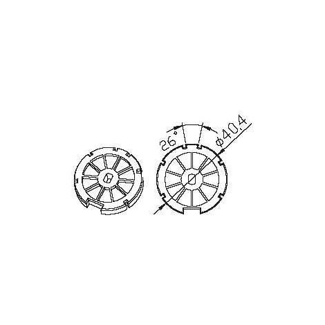 Kit adaptateur rond 43 renforcé CAME 001YK3103