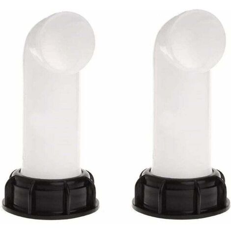 Kit adattatore per serbatoio da 2 pezzi: valvola del serbatoio, adattatore di scarico IBC, adatto per serbatoi IBC, valvole di tonnellaggio, irrigazione agricola e tubi, realizzato in plastica.