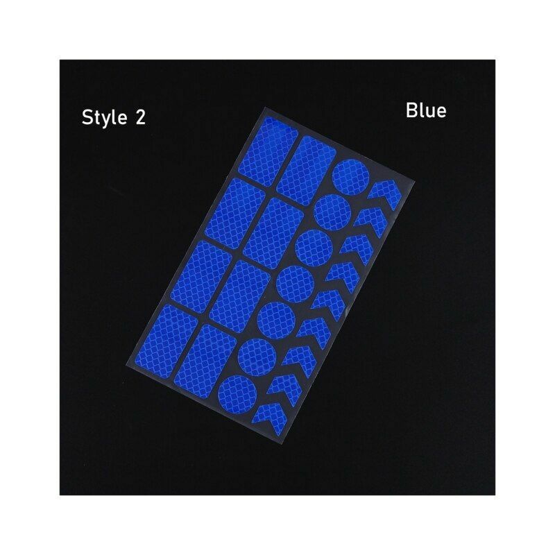 Image of Stickerslab - Kit adesivi rifrangenti alta visibilità per bici, monopattini, scooter, auto e passeggini Colore - Blu
