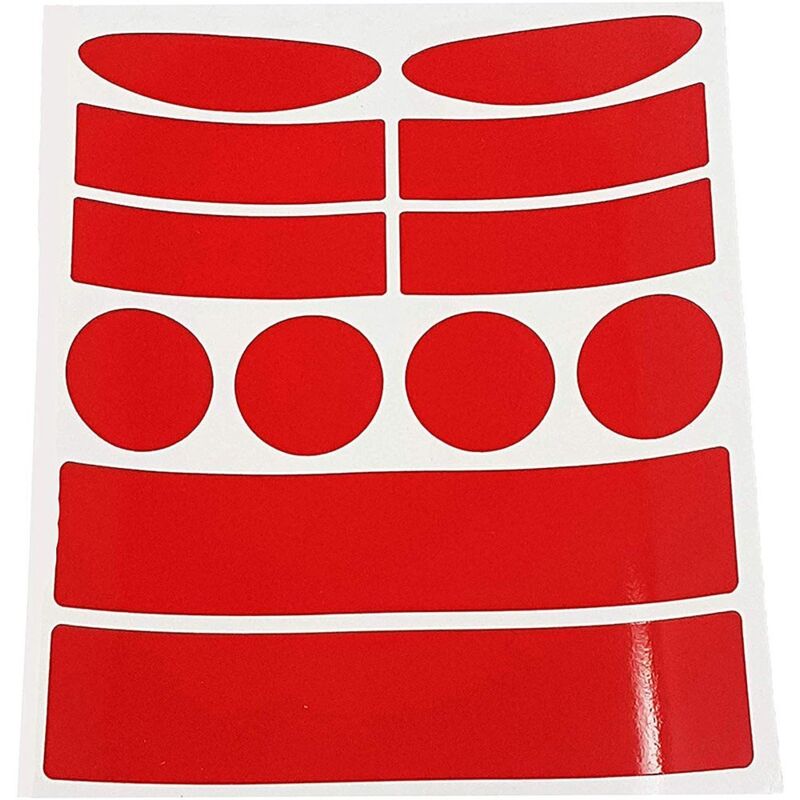 Kit Adesivi Rifrangenti per Bici, 14 x 16 cm - Colore: ROSSO