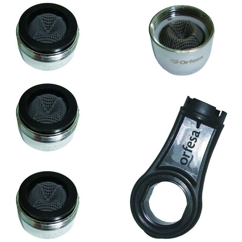 

Aireador grifo ahorro 50% 4 unidades + llave