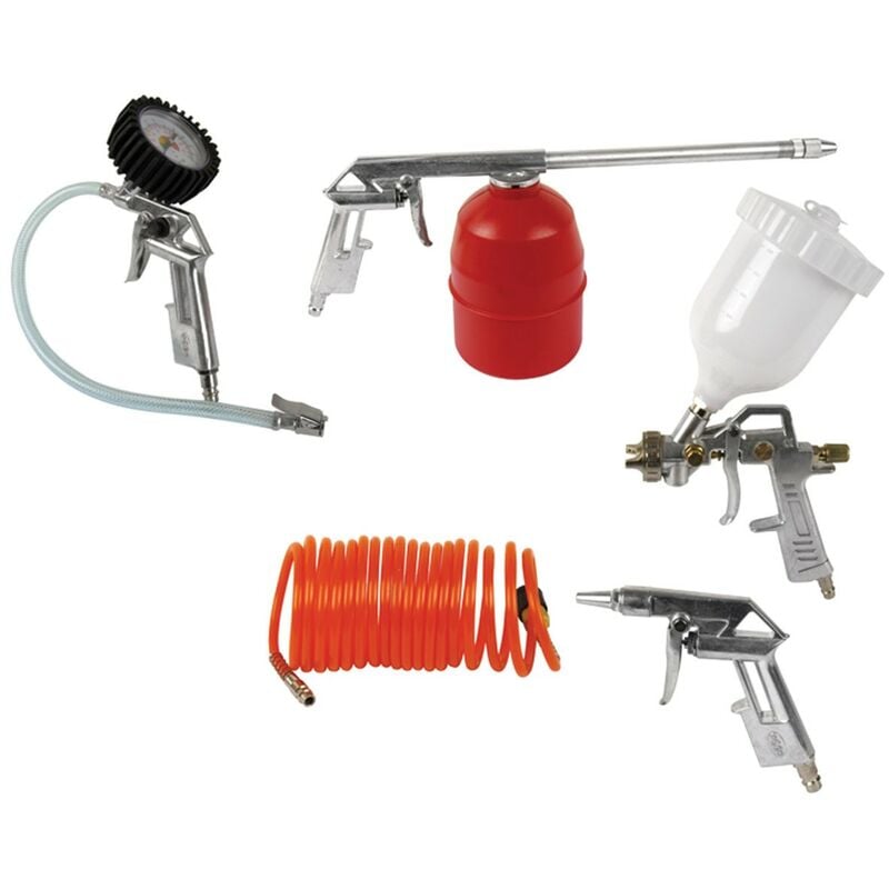 Itools - Kit 5 outils pour Air comprimé pour Compresseurs d'air raccord 1/4'