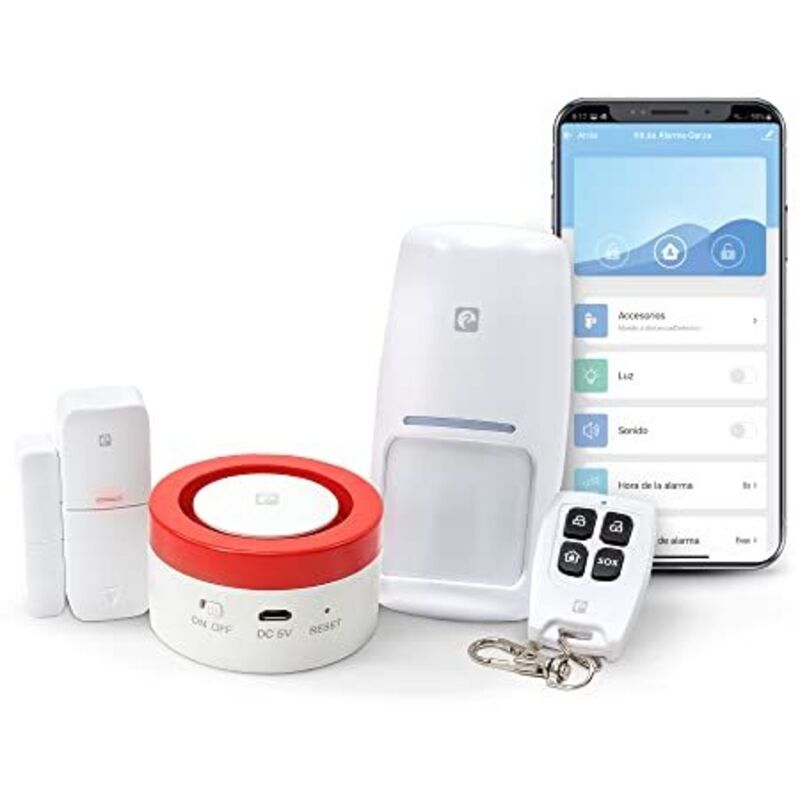 Alarma Wifi Sirena Flas Y Sensores