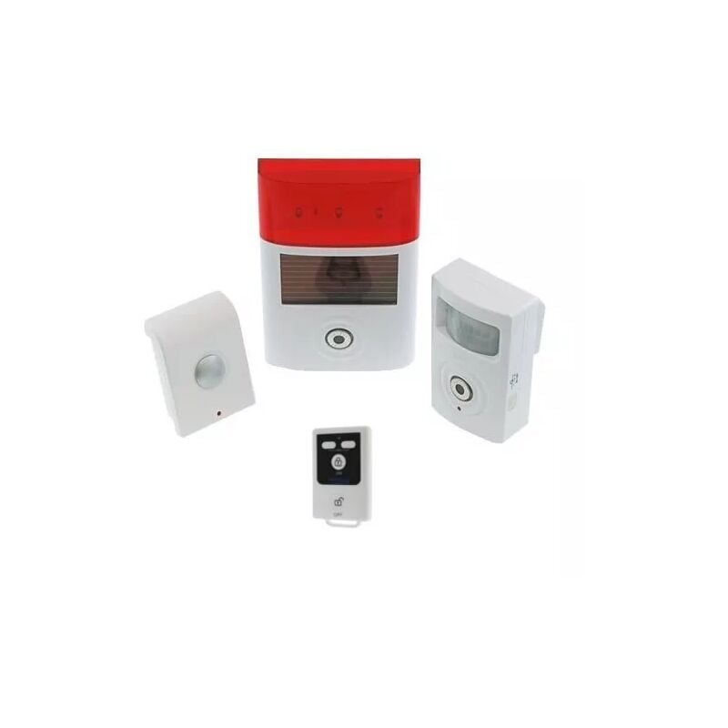 Ultra Secure - Kit alarme autonome triple sirène + détecteur sans-fil + télécommande (gamme bt)