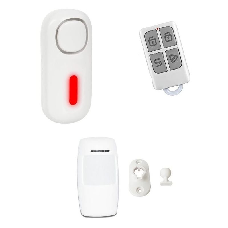 Fast Led Technology - kit basic a- Alarme sans fil puissante prêt à poser - 1 sirène déportée 120db - idéal appartement garage cave