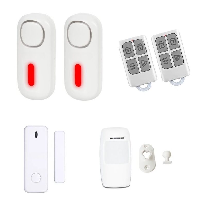 Kit expert - Alarme sans fil puissante prêt à poser - 2 sirènes déportées 120db - idéal appartement garage cave