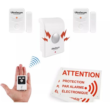 Kit alarme "local agricole" autonome sans-fil - 2 détecteurs ouverture + sirène + télécommande (BT)