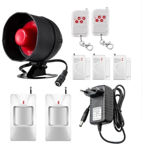 Kit Alarme Maison - 9 Pièces - Sans Fil 433 MHz - Sirène 115 dB - Capteurs Porte Et Détecteur Mouvement - Pour Maison Et Magasin
