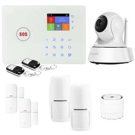 Kit Alarme maison connectée sans fil WIFI et GSM Amazone et caméra WIFI - Lifebox - KIT10