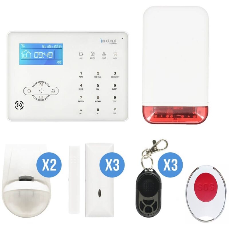 Kit Alarme maison RTC 09 avec sirène autonome