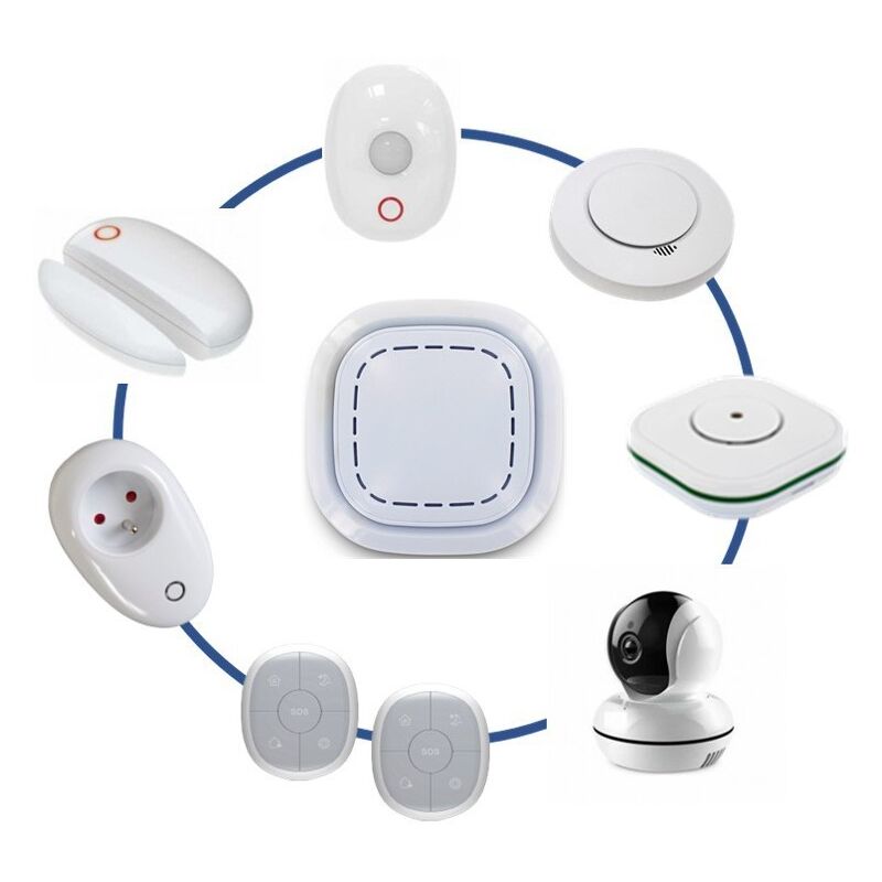 Kit alarme maison sans fil connecté 3 en 1 - alarme, sécurité vidéo et domestique lifebox smart
