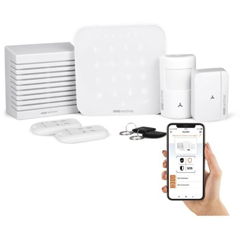 Scs Sentinel - Alarme sans fil connectée Wi-Fi et gsm 4G - KitAlarm