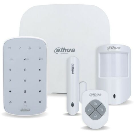 Kit alarme sans fil WIFI, 3G, 4G et GPRS 150 zones 868Ghz - DAHUA - 5 pièces