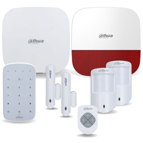 Kit alarme sans fil WIFI, 3G, 4G et GPRS 150 zones 868Ghz - DAHUA - 8 pièces