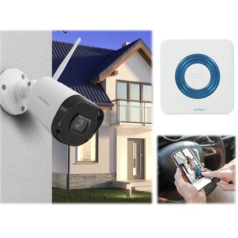 kit allarme e videosorveglianza integrata Wi Fi IP completa di sirena interna e telecamera - compatibile Alexa
