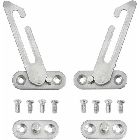 Kit alzacristalli, 2 pezzi, acciaio inox 304, con viti, adatto per finestrini sinistro e destro.