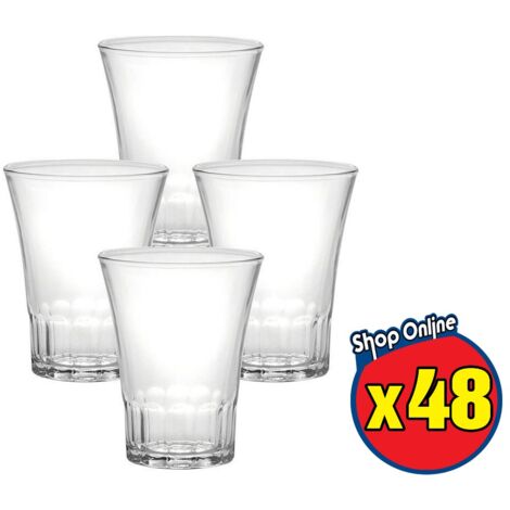 KIT AMALFI 48 BICCHIERINI TRASPARENTI CAFFE' LIQUORI DA 13 CL