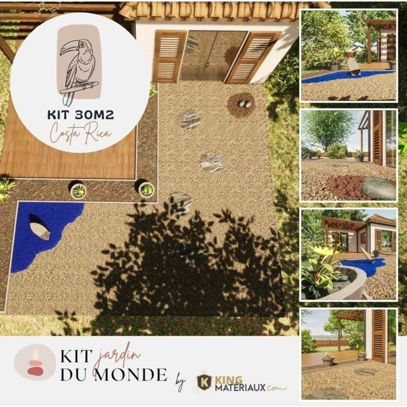 Kit aménagement jardin Costa Rica 30m2