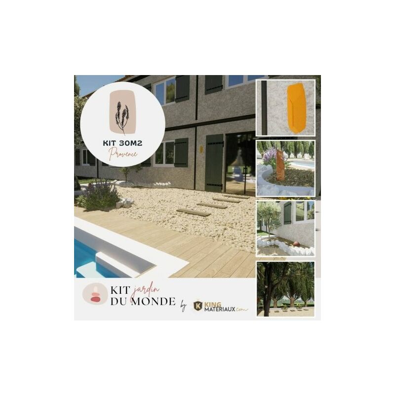 Kit aménagement jardin Provence 30m2