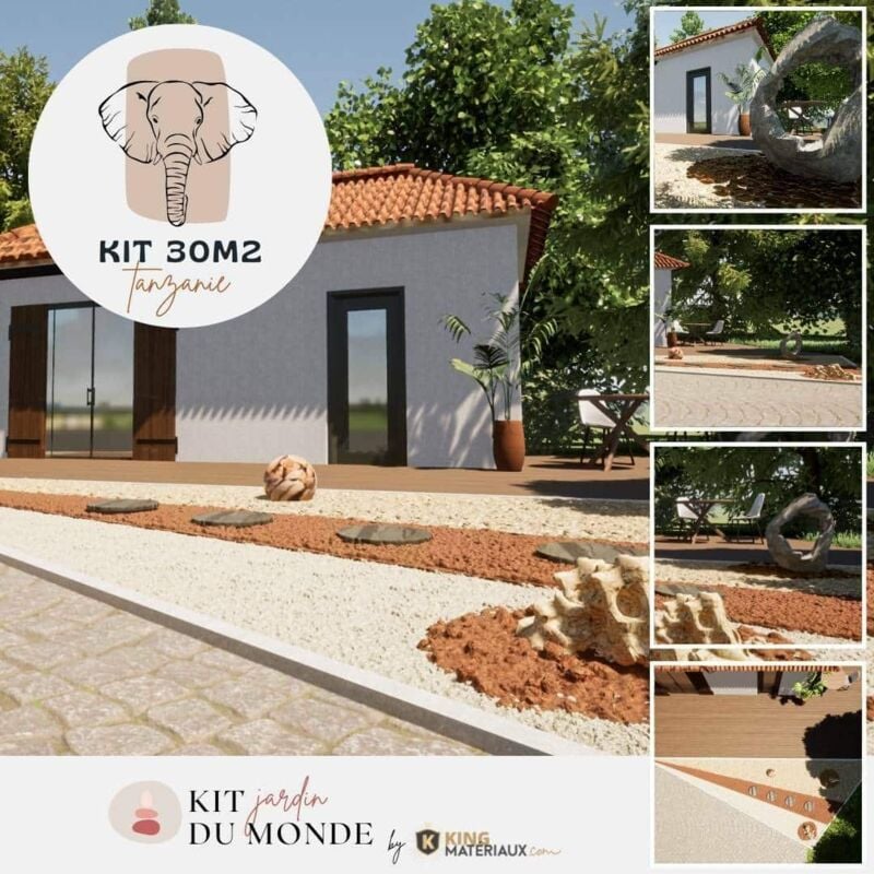 King Matériaux - Kit aménagement jardin Tanzanie 30m2