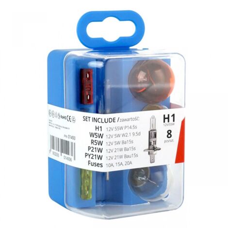 Kit ampoule et fusible, 8 pièces H1, amio-01493