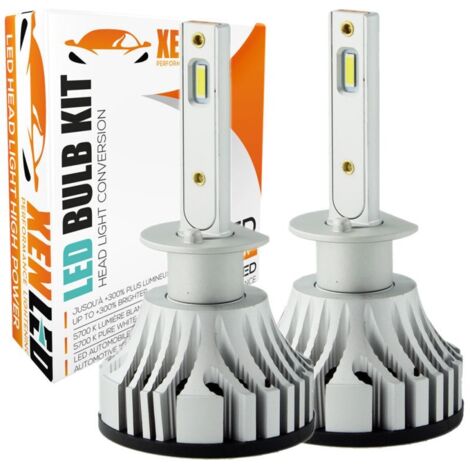 Kit AMPOULES H1 LED Ventilées XF2 - 6000Lms - 6500°K - Taille Mini 36W Lampe de voiture